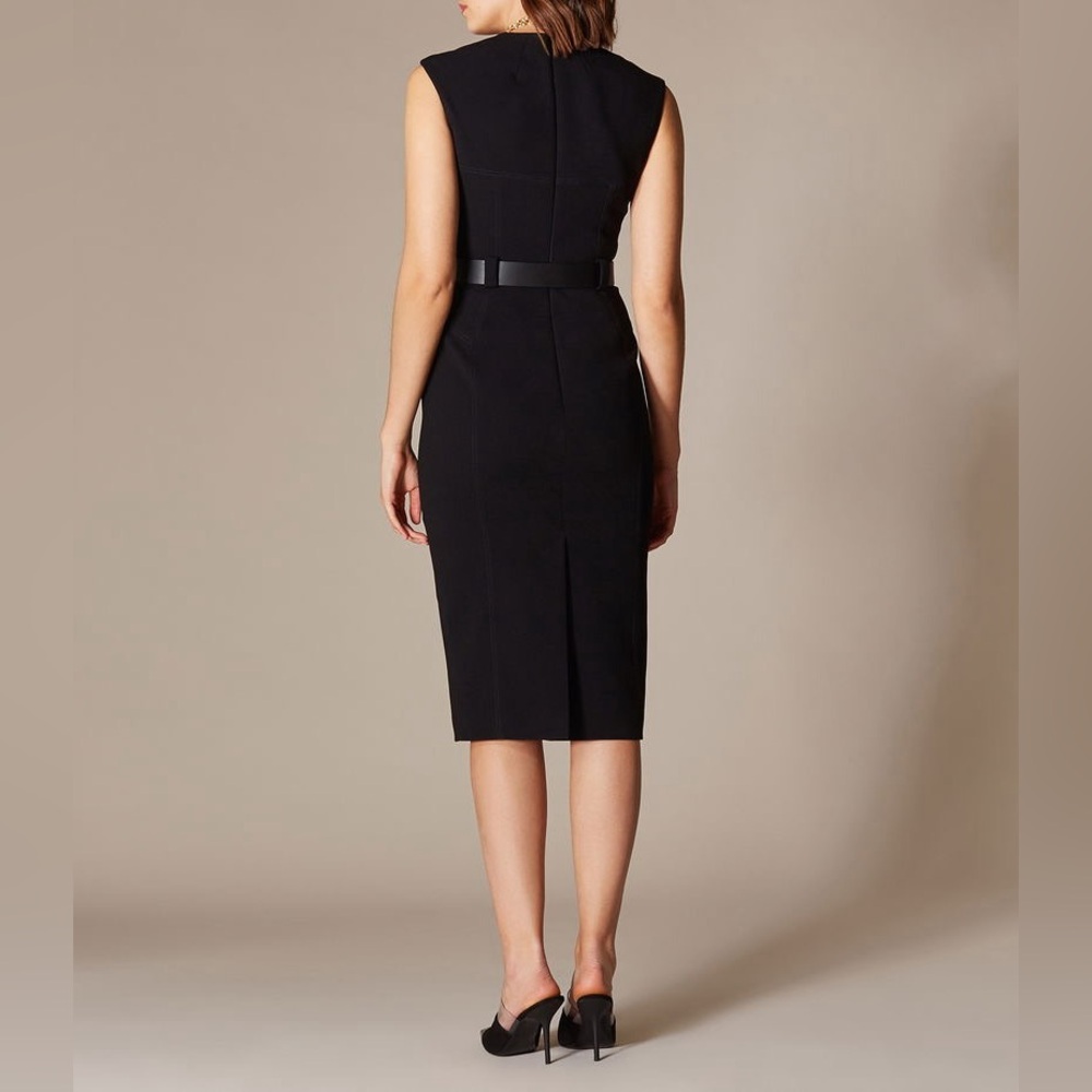 Karen Millen Forever Sleeveless Belted Midi Dress - Picture 3 of 7
